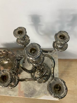 PLATA 925: CANDELABROS Y CENTRO DE MESA