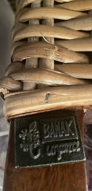 6 Sillas de Mimbre y Madera