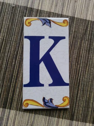 Azulejo Cerámica Letra K