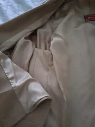 Chaqueta de piel Rebels beige