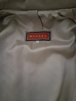 Chaqueta de piel Rebels beige