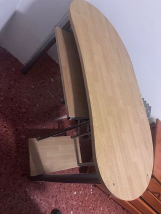 Escritorio madera y metal