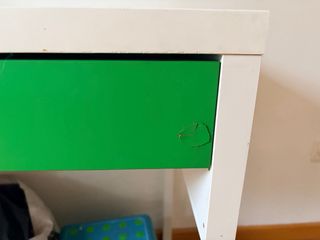 Escritorio Infantil Ikea MICKE Blanco/Verde