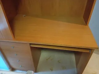 Escritorio y Estantería Roble