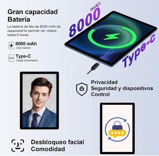 Tablet 10" + funda + teclado + raton