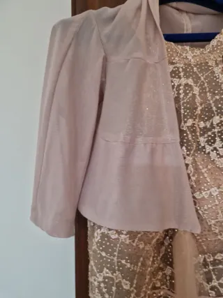 Vestito da cerimonia oro/rosa tg M