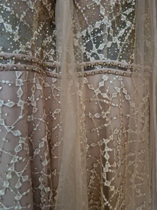 Vestito da cerimonia oro/rosa tg M