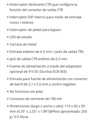 Pedal MXR Tremolo M305