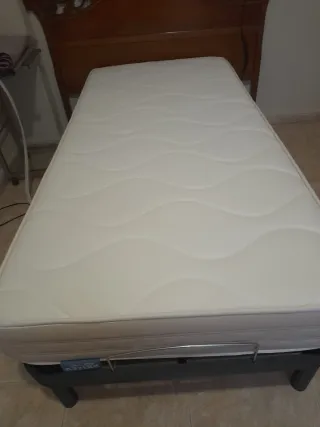 Cama articulada con colchón y colchón antiescaras