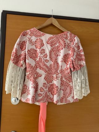 Traje Fallera Rosa y Blanca