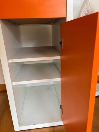 Escritorio Ikea Micke Naranja y Blanco
