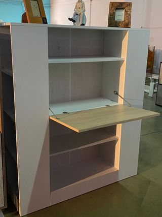 ESTANTERIA MODERNA BLANCA Y MADERA NUEVA