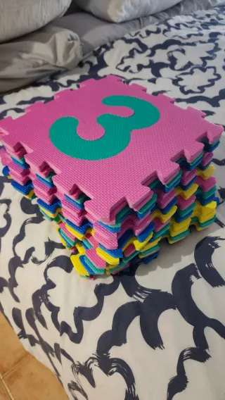 Puzzle Suelo Bebé Números Colores