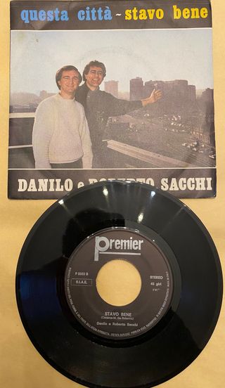 45 giri Danilo e Roberto Sacchi – 7” Questa città