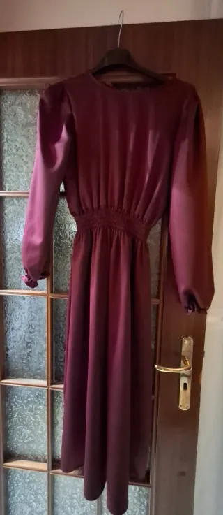 Vestito raso bordeaux