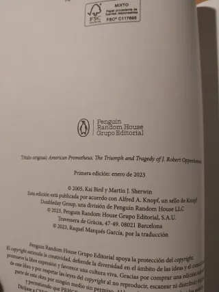 OPPENHEIMER. PROMETEO AMERICANO