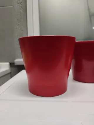 Set 3 vasi rossi terracotta