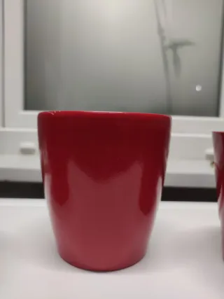 Set 3 vasi rossi terracotta