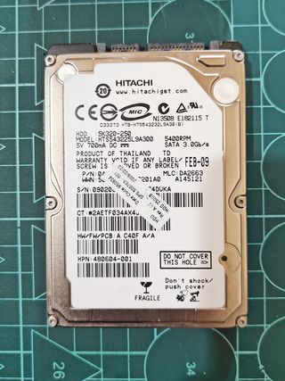 Lote 4 HDD portátil 2,5” SATA + IDE (160–250GB)