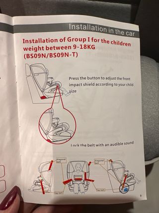Silla coche 123 sujeción frontal gris con isofix