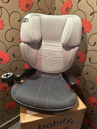 Silla coche 123 sujeción frontal gris con isofix