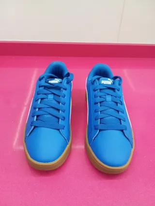 Zapatillas Puma junior azul y blanco