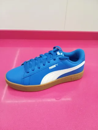 Zapatillas Puma junior azul y blanco