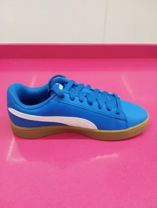 Zapatillas Puma junior azul y blanco