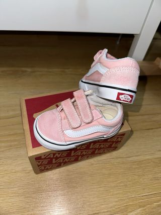 Zapatillas Vans Bebe Niña Rosa Velcro