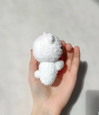Casal de Ursos de Peluche com Coração - Crochet