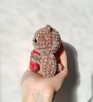 Casal de Ursos de Peluche com Coração - Crochet