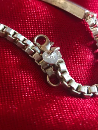 Bracciale uomo argento con placca