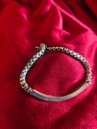 Bracciale uomo argento con placca