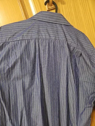 Camisa Nautica Rayas Azules Talla 17 32-33