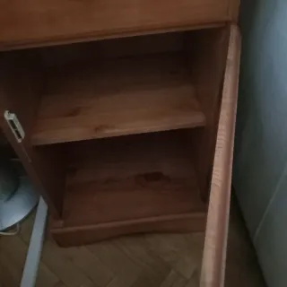 2 Mesitas Noche Rústicas Madera Pino