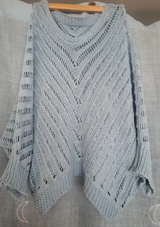 Jersey calado elástico azul