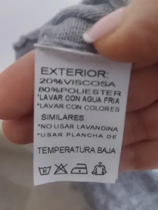 Jersey gris adornado talla única