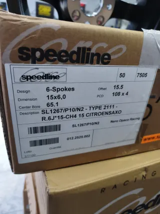 Llanta Speedline Negra Citroen Sport 15