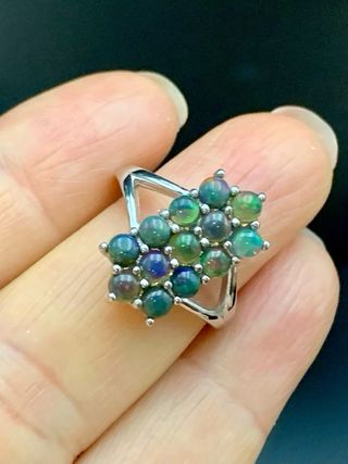 Anillo Plata 925 Ópalo Multicolor