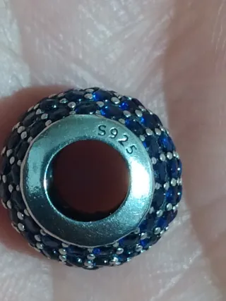 Charm Plata Ley S925 Circonitas Azul