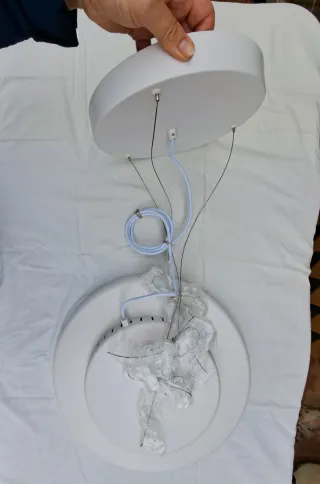 Lámpara colgante moderna blanca