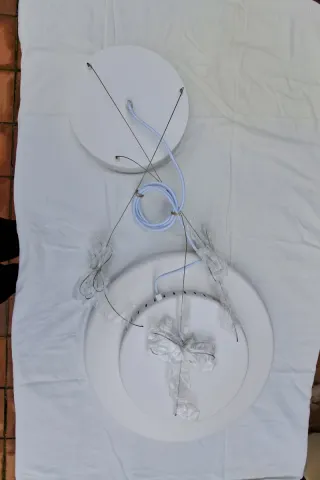Lámpara colgante moderna blanca
