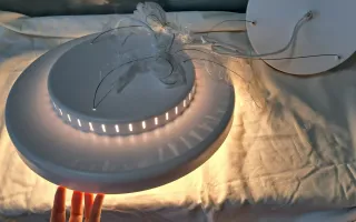 Lámpara colgante moderna blanca