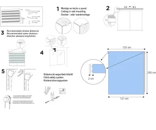 Estor Enrollable Gris 125x255cm NUEVO