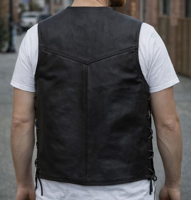 Chaleco de moto cuero talla XL