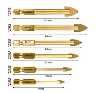 6 Brocas Vidrio y Cerámica