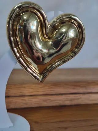 Pendientes Corazón Dorados Estilo Zara