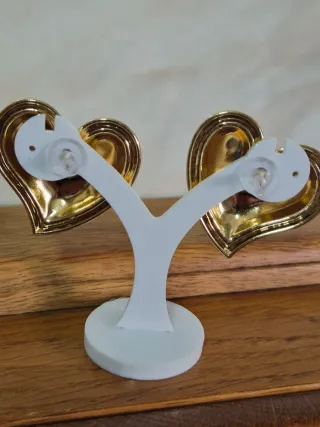 Pendientes Corazón Dorados Estilo Zara