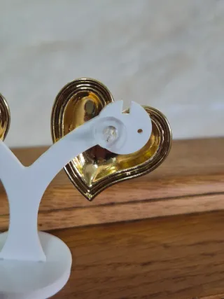 Pendientes Corazón Dorados Estilo Zara