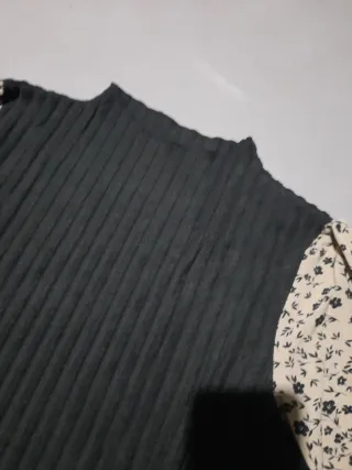 Vestido floral manga larga mujer